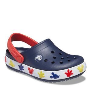 CROCS Kids Navy Clogs with Red, Yellow, and Blue Accents